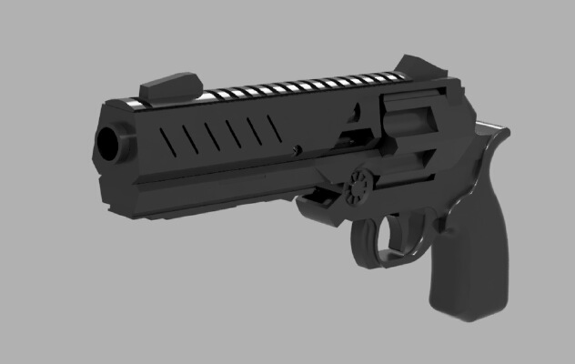 Sci-fi Revolver | 3d print model
