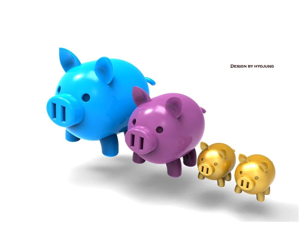 Golden pig family