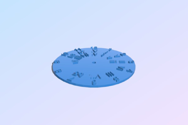 Circle of fourths _ Circle of fifths          Cycle des quintes _ Cycle des quartes | 3d print model