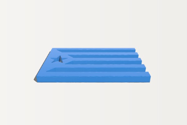 Estelada 3D - Catalan Independentist Flag | 3d print model