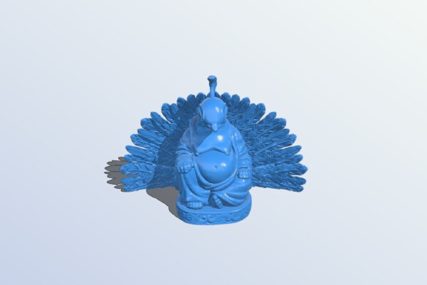 Peacock Buddha (v2) Easier Print | 3d print model