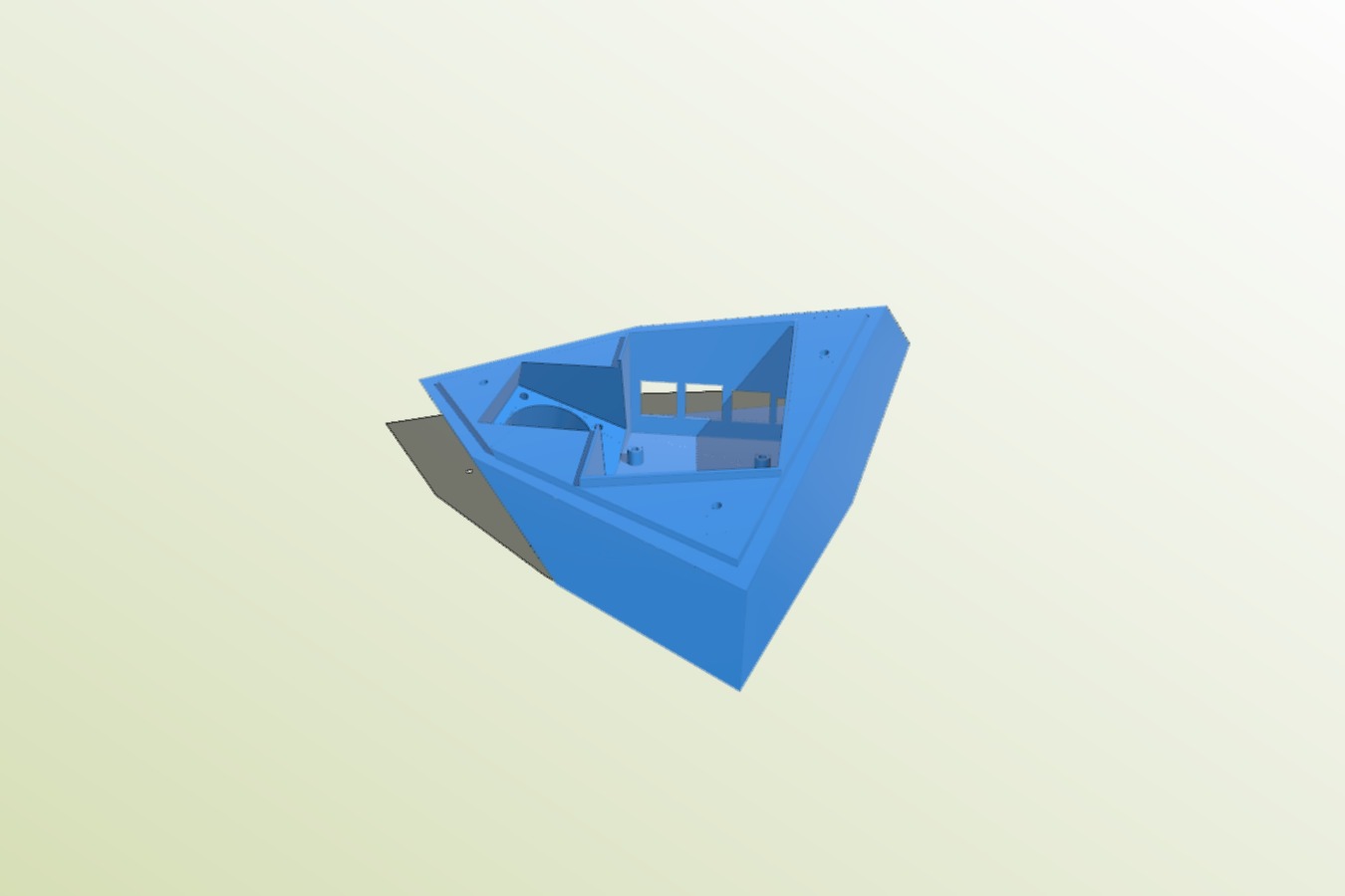 Tilted and sliced double tetrahedron Raspberry Pi 3 case