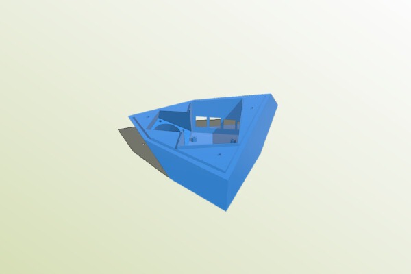 Tilted and sliced double tetrahedron Raspberry Pi 3 case | 3d print model