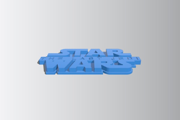 Star Wars: The Last Jedi logo | 3d print model