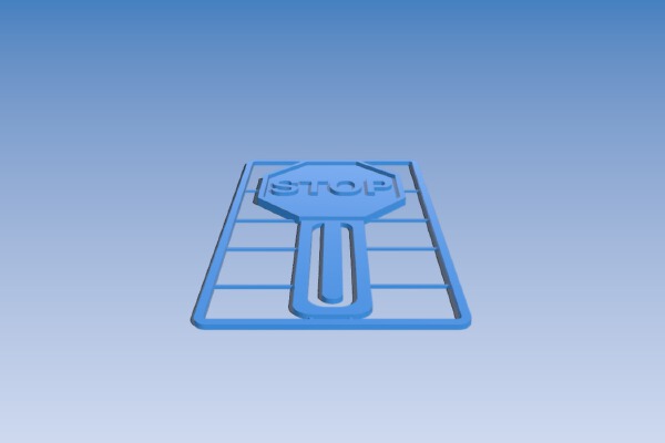 Stop Sign Bookmark Business Card | 3d print model