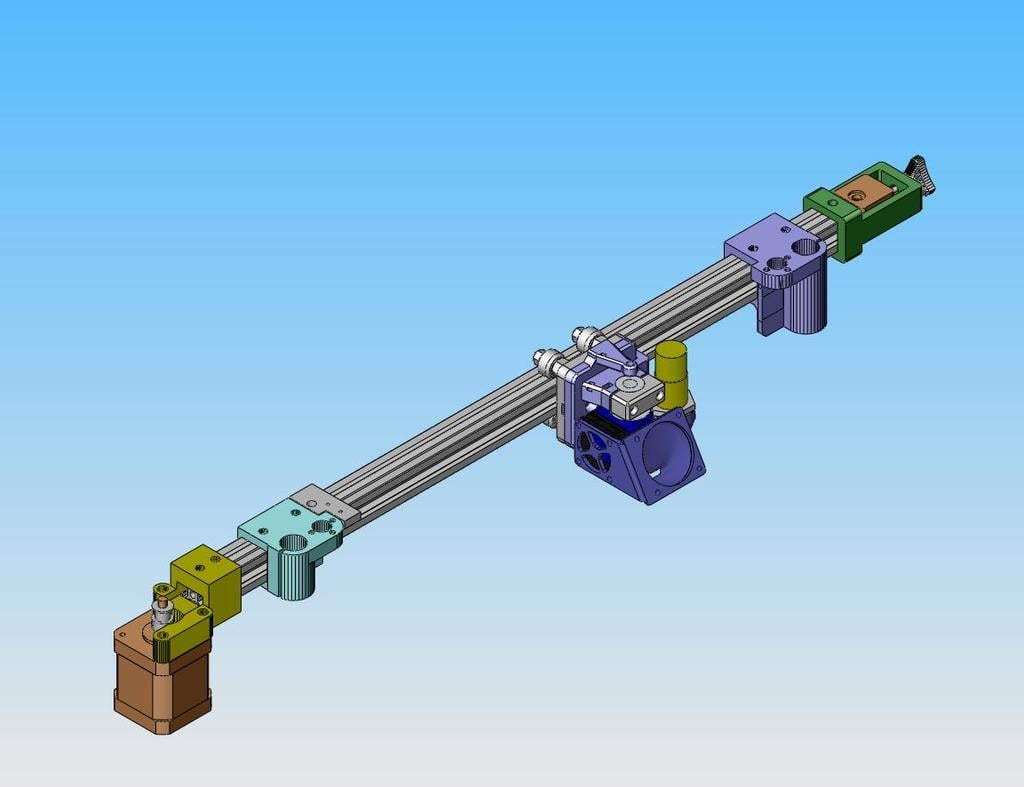 Anet A8_AM8 2020 X-Axis 2020 for E3D V6_Titan Aero