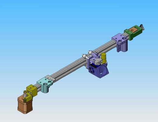 Anet A8_AM8 2020 X-Axis 2020 for E3D V6_Titan Aero | 3d print model