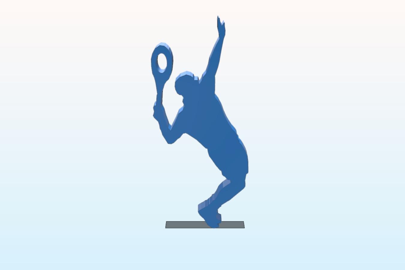 Tennis Serve Keychain