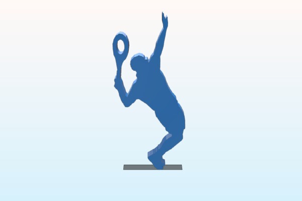 Tennis Serve Keychain | 3d print model
