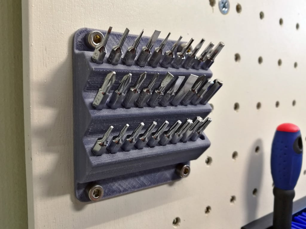 Screwdriver bit wall mount