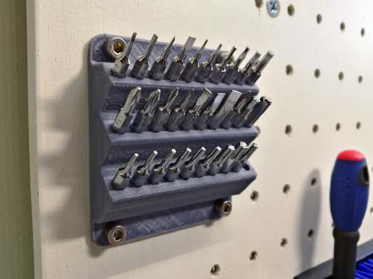 Screwdriver bit wall mount | 3d print model