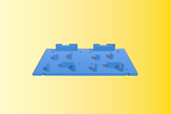 Fat Shark 5.8GHz 250mw dual transmitter mount for Quad Frames Landing Legs | 3d print model