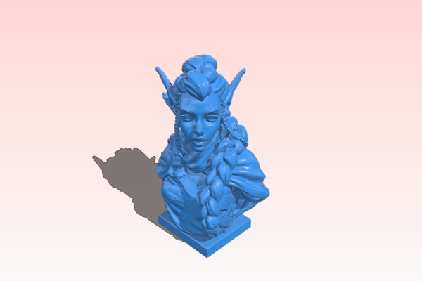 Elf Archer Bust | 3d print model