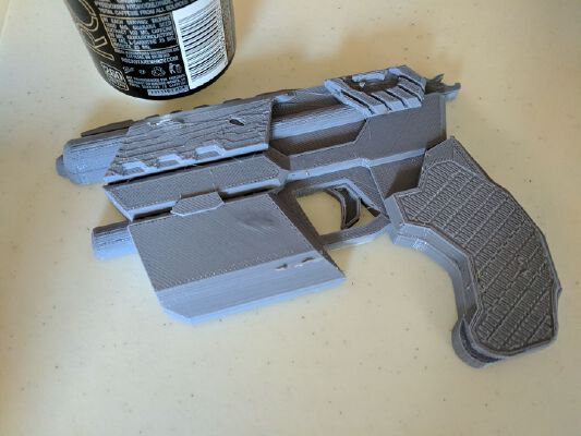 Officer D.Va pistol left and right half halves (Excci) | 3d print model