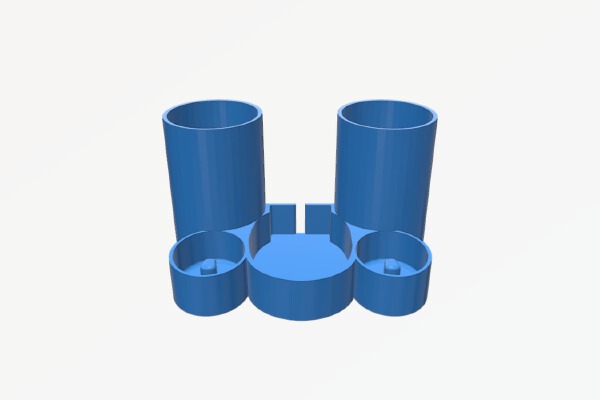 Oral b two toothbrushs and toothpastes holder station | 3d print model