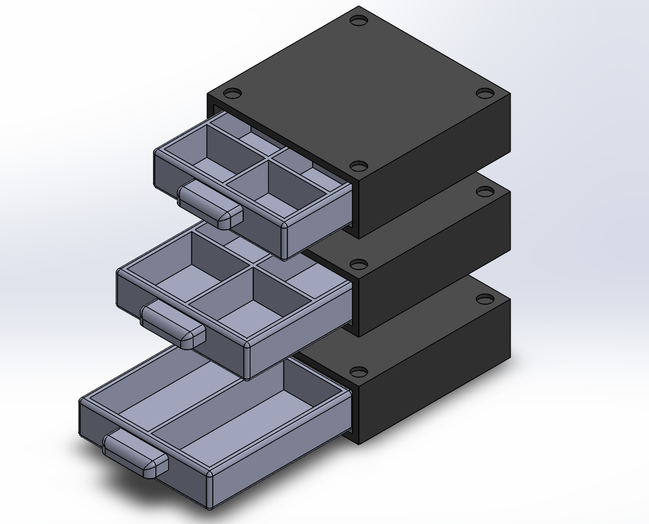 Customizable - Modular - Stacking Parts Storage with Trays