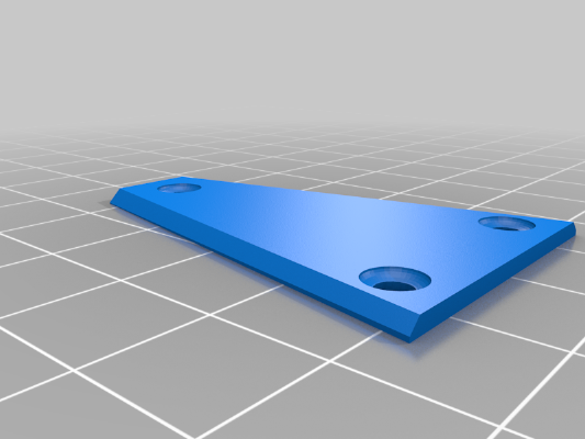 Plain truss rod cover, counter sunk holes 44x30mm | 3d print model