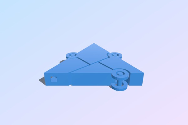 My Customized Hinged triangle to square transformation | 3d print model