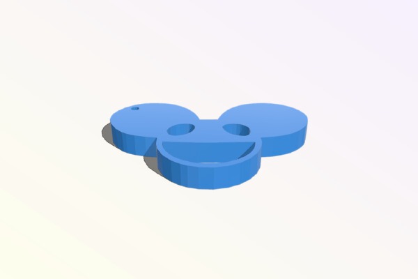 Deadmau5 head flat keychain | 3d print model