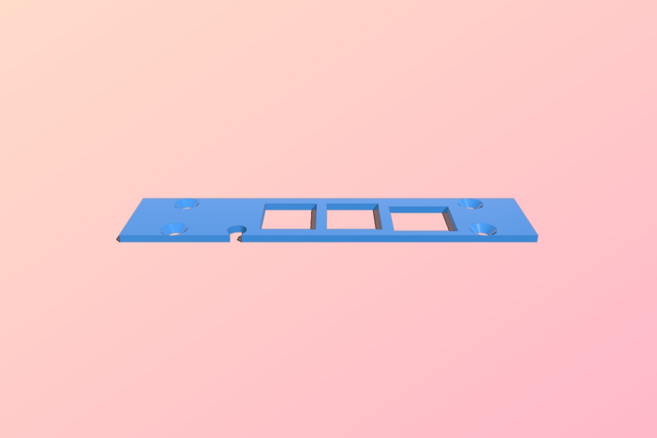 6'' Rack RPi 4 backplate