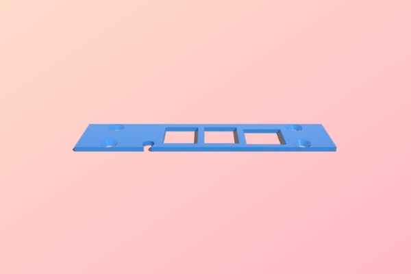 6'' Rack RPi 4 backplate | 3d print model