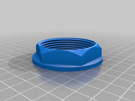 Tank Connector _ 1.5" BSP _ 40mm _ Plain _ Threaded | 3d print model