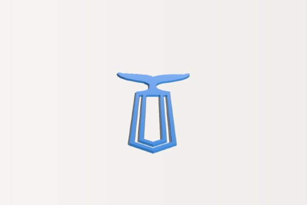Whale fin - Bookmark | 3d print model