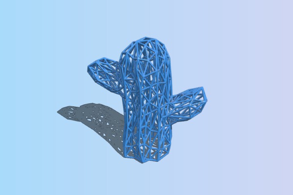 Cactus Pattern (Voronoi Style) | 3d print model