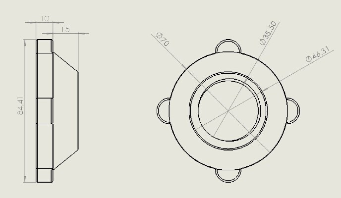 Universal spool holder on 8-10 mm shaft | 3d print model