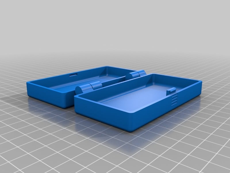 Box with integrated hinge and latch