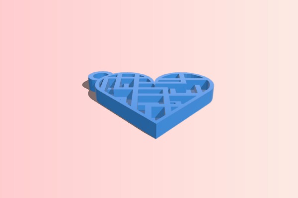 Heart Keychain | 3d print model