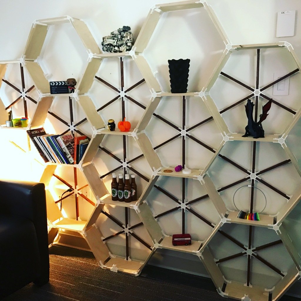 Hex-a-shelves (with other brackets as well)