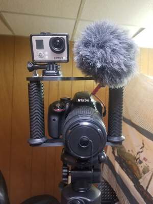 dslr gopro camera rig cage | 3d print model