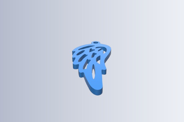Angel wings earrings | 3d print model