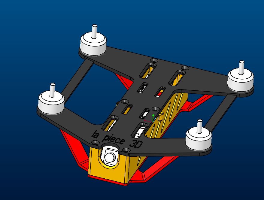 drone quad quadcopter rocket 215 print 3D