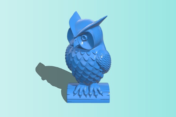 Owl Statue with Magnets in Base | 3d print model