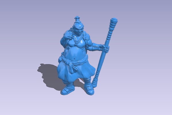 Human Monk Adventurer | 3d print model
