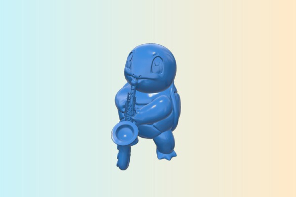 Squirtle saxophone – Pokemon | 3d print model