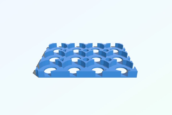 Miniature Figures Storage Tray for 25mm Bases, remix at 12 slot | 3d print model