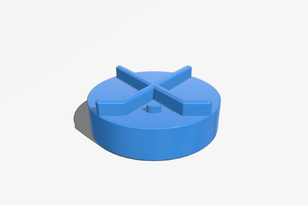 Hockey puck with crossing sticks | 3d print model