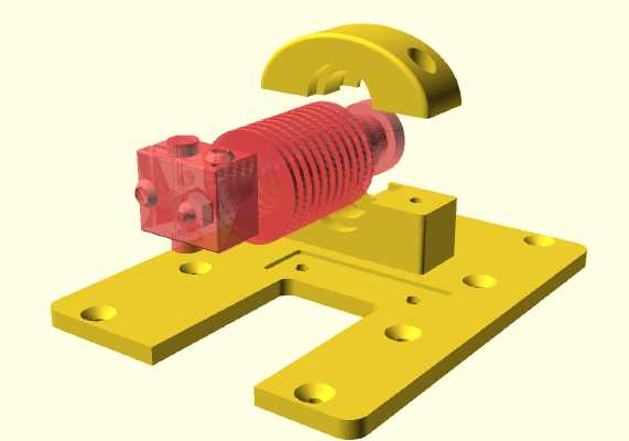 e3d v6 bowden on fabrikator 3D | 3d print model
