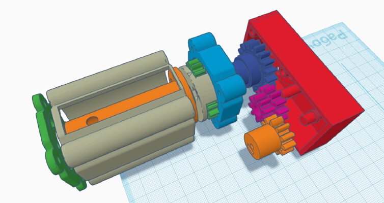 winch,gear ratio 1:9  v1.0 | 3d print model