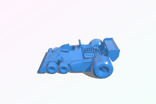Deformed F1 car of Tyrrell P34 1977 Monaco GP. | 3d print model