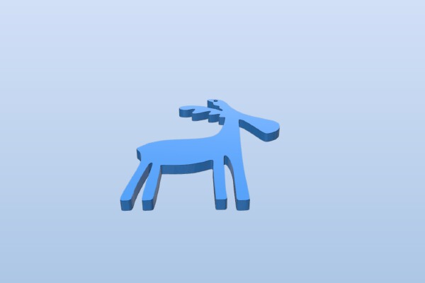 Christmas Moose | 3d print model