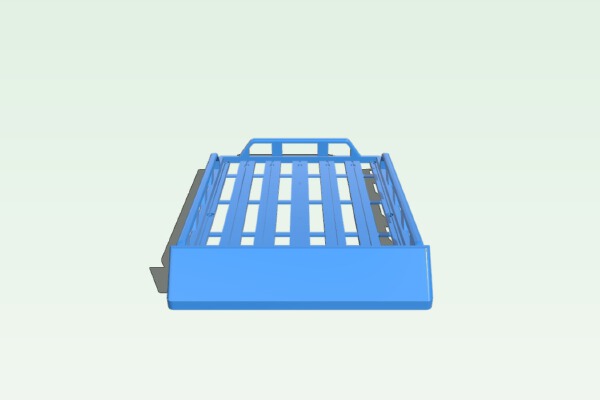 Roof Rack - Tray with 4 Sides and wind Deflector 1_10 Scale Model | 3d print model