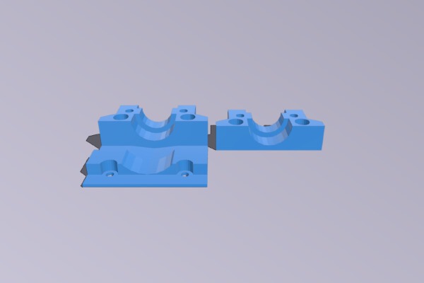 eMAKER Huxley E3D V6 Lite Hot End Mount | 3d print model