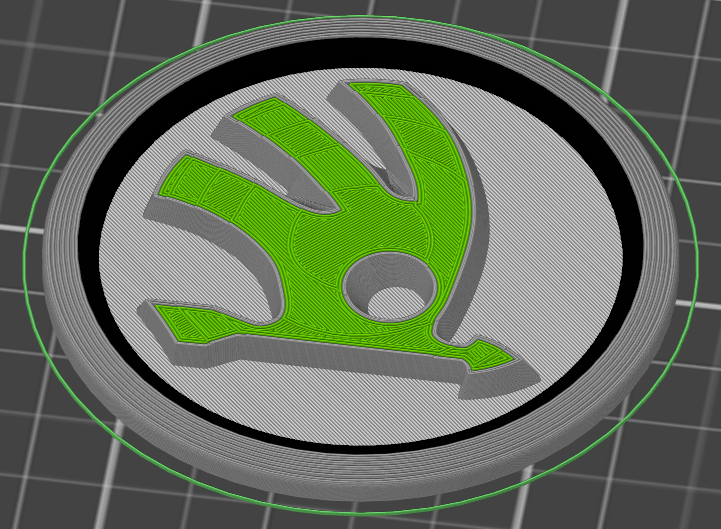 Skoda logo spherical - for multi material