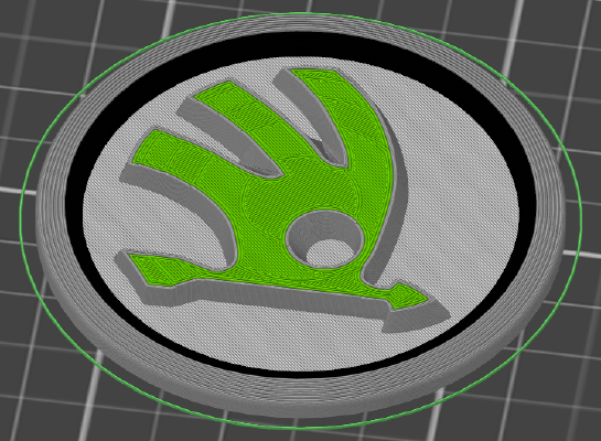 Skoda logo spherical - for multi material | 3d print model