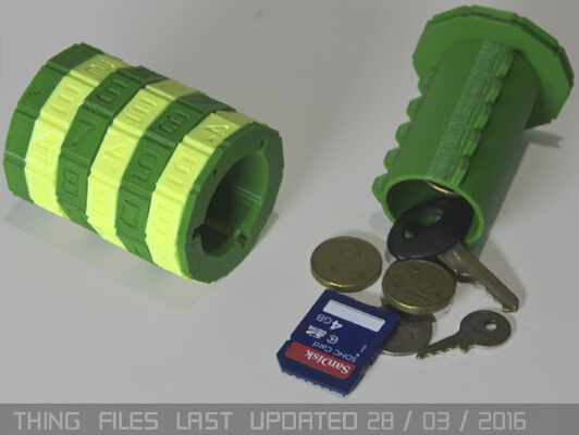 Combination Safe 00   (Cryptex) | 3d print model