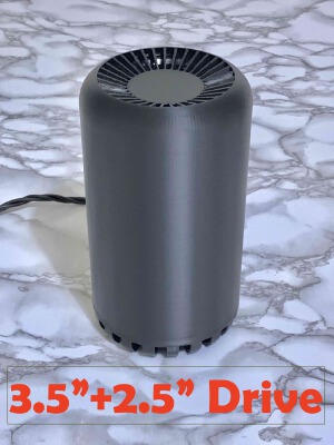 Raspberry Pi NAS _ Server Case [3.5 HDD] [Mac Pro 2013 lookalike] | 3d print model